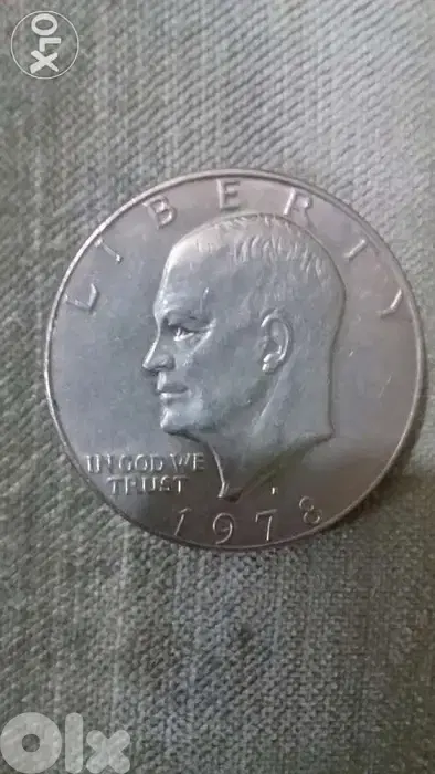 USA One Dollar Coin Memorial for president Dwight Eisenhower year 1978