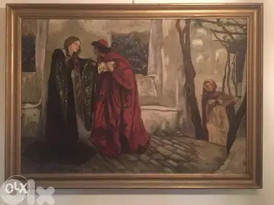 antique oil in canvas signed by Samir Sfeir