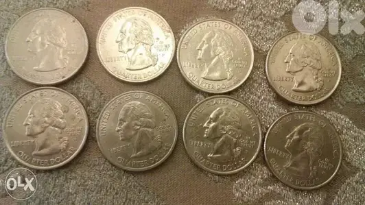 USA States Memorial Quarter Dollar for every state ربع دولار اميركي