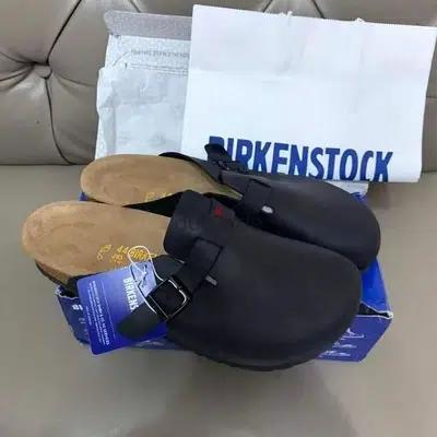 Original Birkenstock Boston leather black flog 76969O37