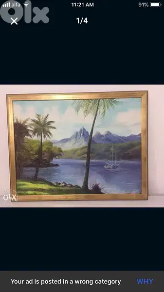 oil on canvas painting south american signed