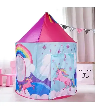 Foldable Pop Up Unicorn Tent For Kids Girls With Carry Bag