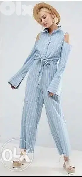 Asos wide legs jumpsuit overall size medium 38 40 اوفرول