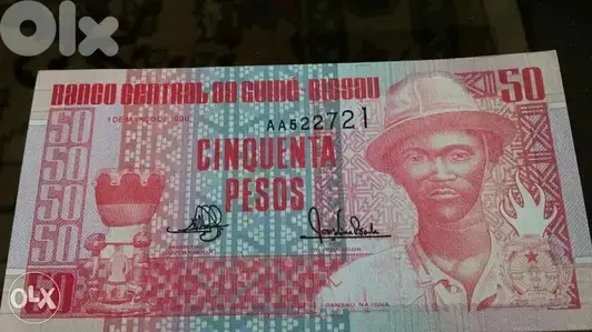 Guine Bissau 50 Pesos Banknote in West Africa