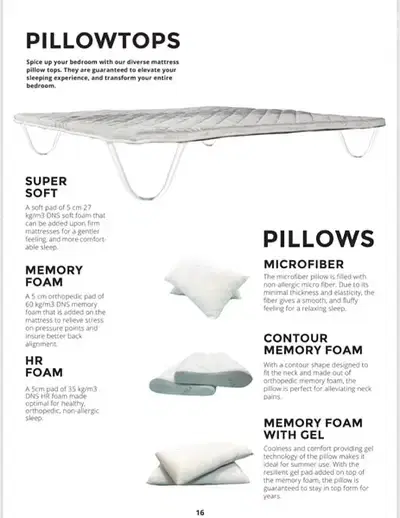 pillows top and much more