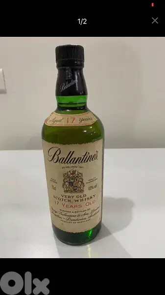 antique 17 year old discontinued Ballantine bottle