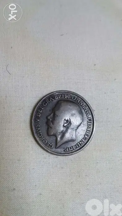 King Georges V the fifth UK Penny year 1917