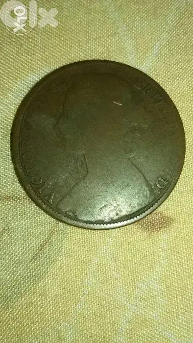 UK Penny Queen Victoria year 1882 عملة ملكة بريطانيا فكتوريا عام