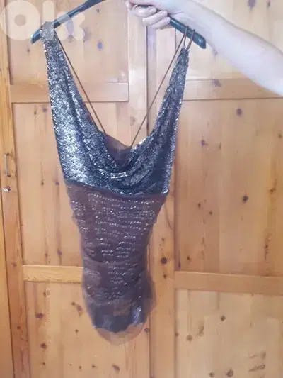 brown top with payette ,size 40
