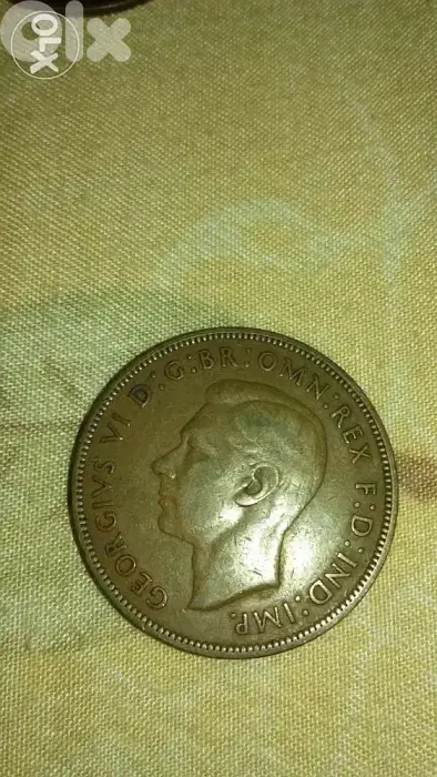 UK English King George Penny Bronze year 1948
