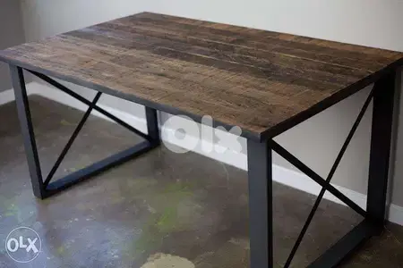 [ Contemporary industrial steel - Dining Table Desk ]