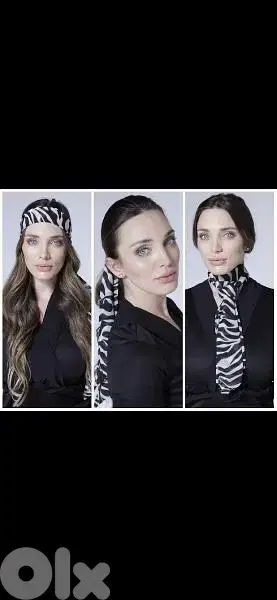 zebra scarf multiuses 15*160cm 100% silk