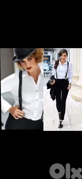 belt suspenders black with strass