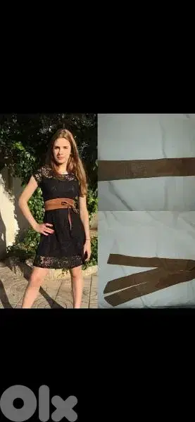 belt brown suede chemoie high quality