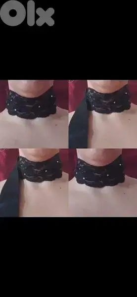 necklace lace and satin la senza choker lace