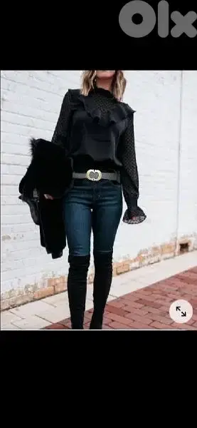 belt copper buckle black with gold