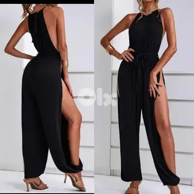 dress black jumpsuit open sides s to xxL