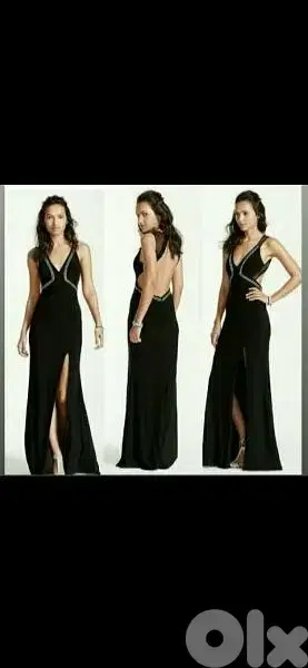 dress backless with strass trim s to xxL