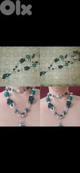 necklace  green emerald