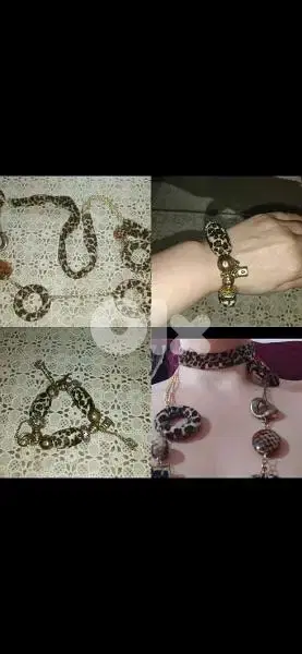necklace set leopard print 3a2ed w esswara