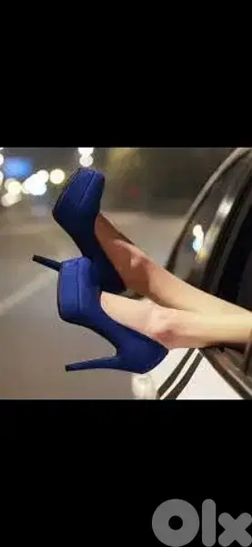 shoes royal blue suede high heels 38/39/40 worn once