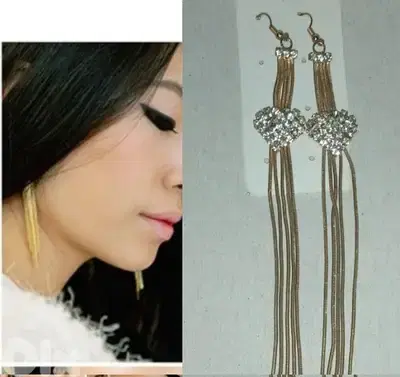 earrings long tassel gold available pendant