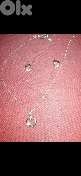 set from YSL silver 924 eartings and necklace