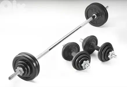 Paint dumbbell 50kg set with  barbell