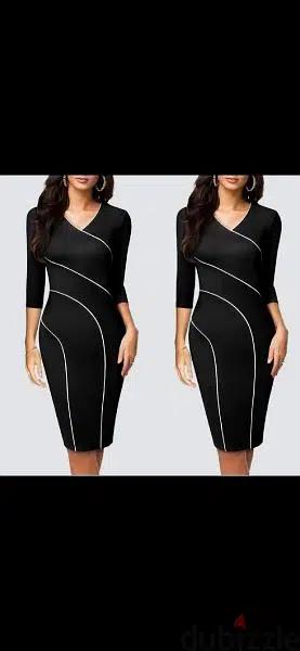 dress black 3/4 sleeve s to xL