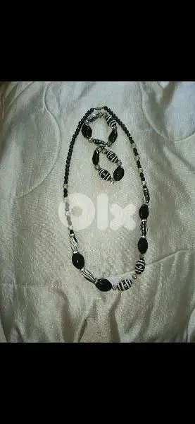 necklace zebra beads necklace+2 bracelets