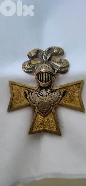 Crusader Knight Templars  Memorial Bronze pin minted in Paris 1262