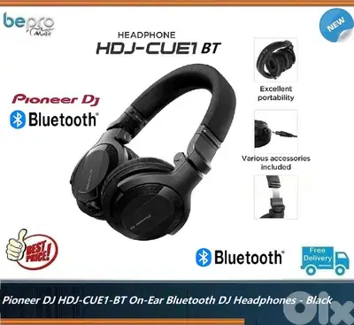 Pioneer DJ HDJ-CUE1-BT On-Ear Bluetooth DJ Headphones - Black