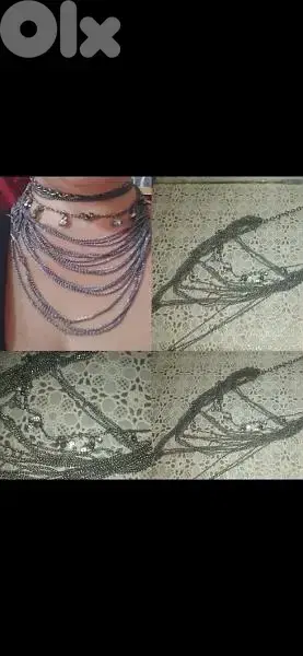 necklace sanessel taba2at 3a2ed ma3 strass