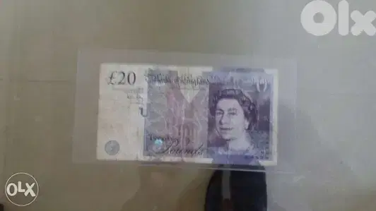 Bank of England 20 Pounds Sterling Memorial Adam Smith Torn on mid