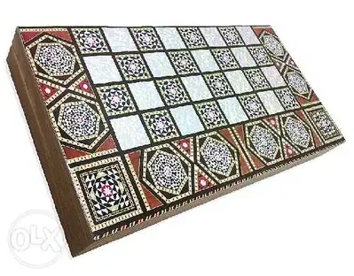 Brand New Wooden Oriental Backgammon Table