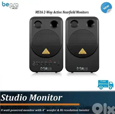 Behringer MS16 2-Way Active Nearfield Monitors (Pair)