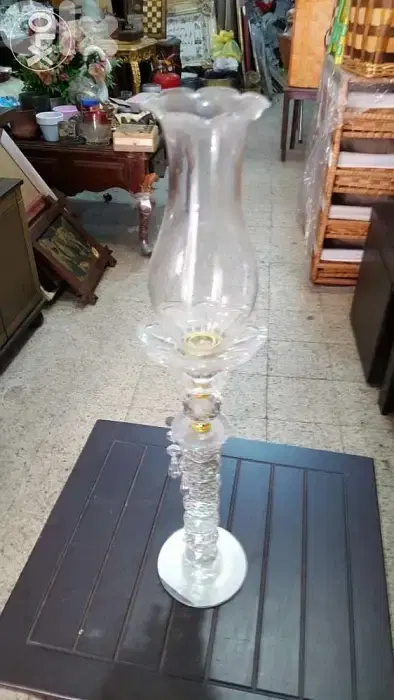 شمعدين كريستال طويل