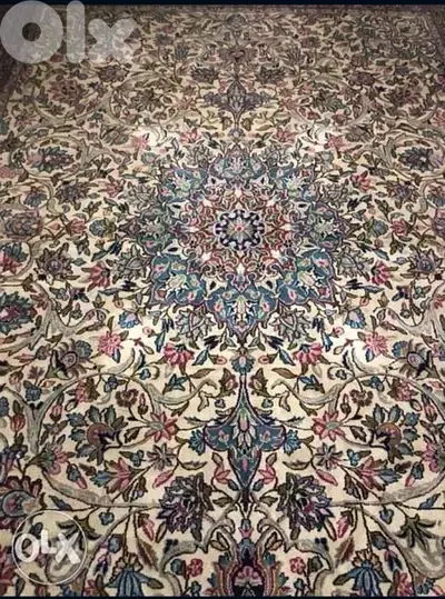 سجادة عجمية كرمان مميزة جدا تصنيع رشيد فروخي صناعة يدوية شبه جديدة