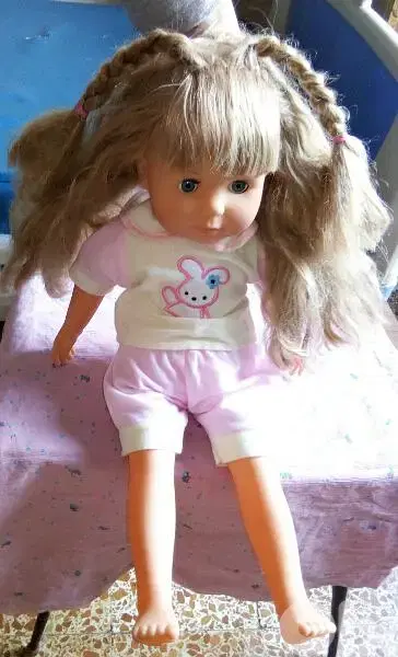 BAYER BABY GIRL TALKER Used Still Good doll 50Cm Working Mechanism toy