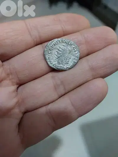 Ancient Valerian & his  son Gallienius silvered Billion coin year 254
