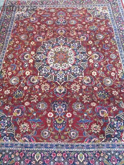 انتيك. سجاد عجمي صباغ نباتي قديم388*303. Antique
