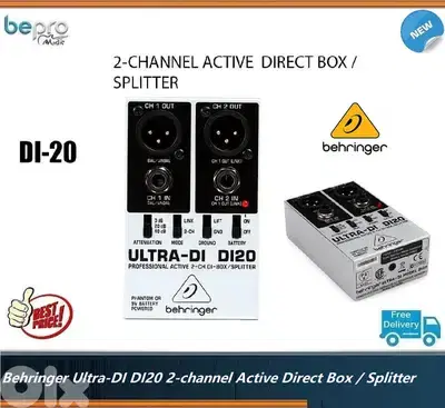 Behringer Ultra-DI DI20 2-channel Active Direct Box / Splitter