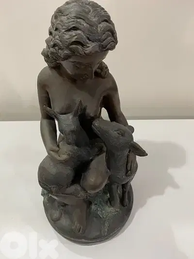 antique French bronze statue