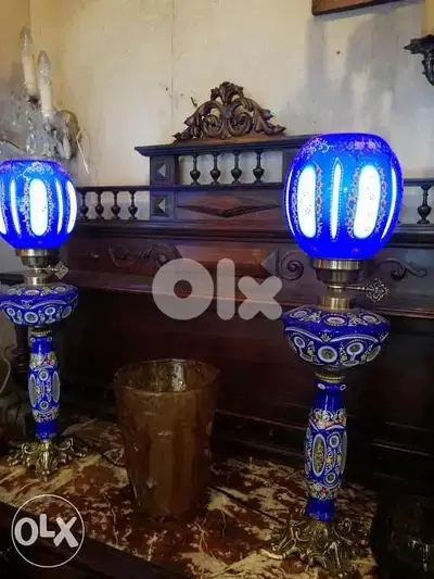 من اجمل قنديل اوبالين تشيكي روعة من روائع عدد٢ حجم كبير كرستال ٣ طبقات