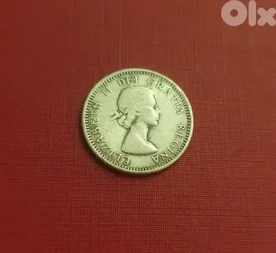 1962 Canada Silver 10 cents Q. Elizabeth II فضة كندية ١٠ سنت