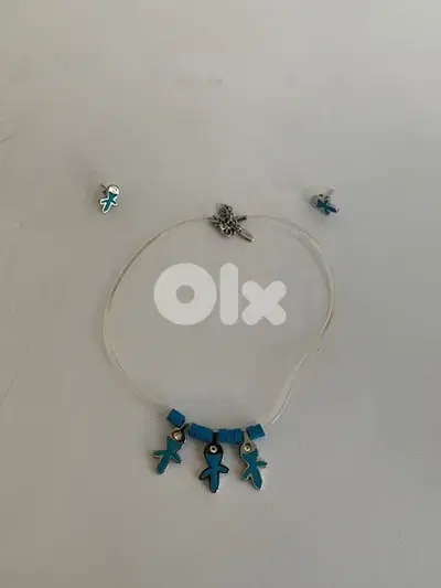 Flik flak Swarovski necklace and earrings