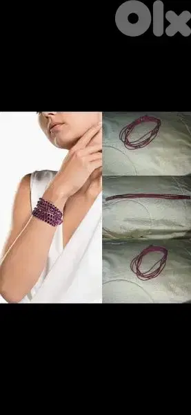 bracelet strass purple can be worn as necklace