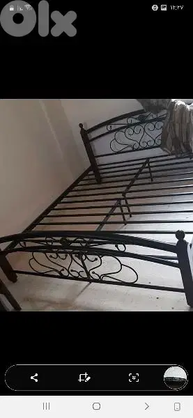 تخت مجوز فرفجيه خشب وحديد 170 سم