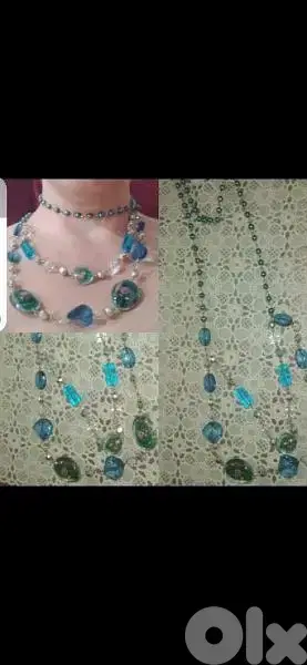 necklace beads design flowers