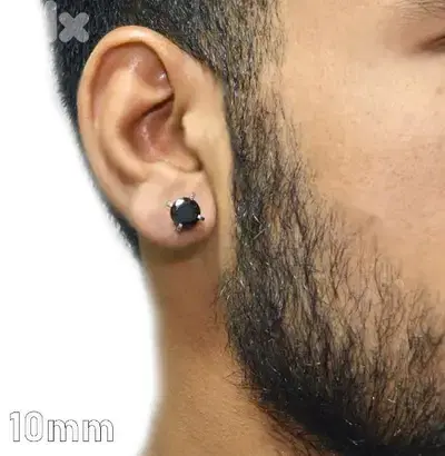 men 3arrings black stud